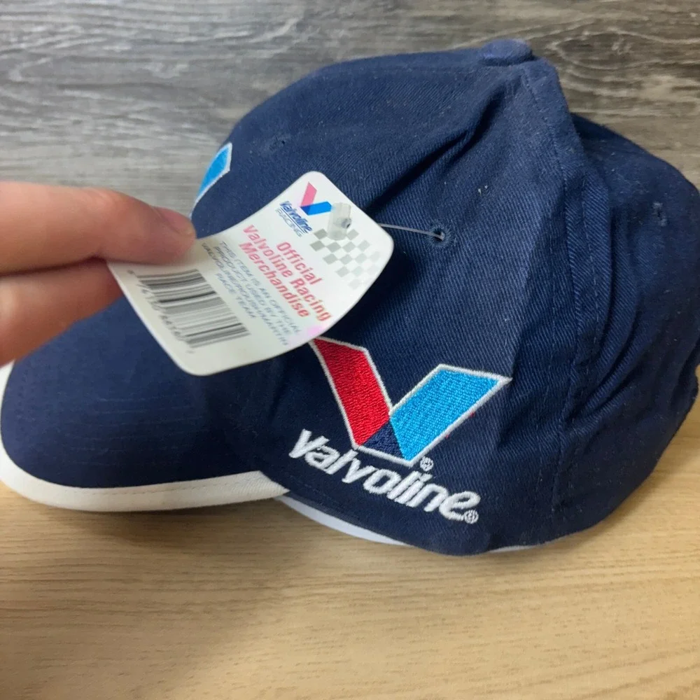 Vintage Valvoline Hat Strap Back Blue Racing Cummins Nascar Adjustable